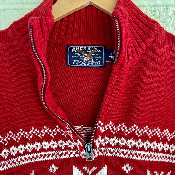 Men's Winter Quarter Zip Sweater (XL) - Picture 2 of 7